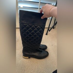 Vince Camuto Black Leather Riding Boot Women’s 6.5